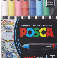Маркери Posca PC-1M комплект 8 цвята, снимка 1 - Ученически пособия, канцеларски материали - 44747241
