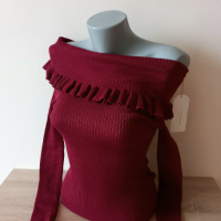 Дамска блуза  бордо, снимка 8 - Блузи с дълъг ръкав и пуловери - 44747627