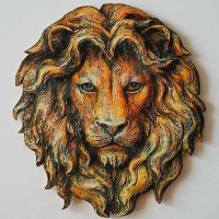 Лъв, глава, картина, снимка 1 - Картини - 31621061