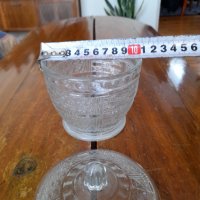Стара стъклена захарница #5, снимка 3 - Други ценни предмети - 34176019