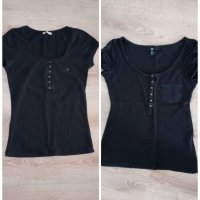 Черни блузки р-р 36, снимка 1 - Тениски - 40603737