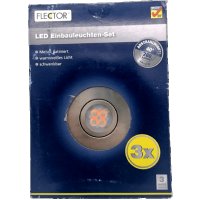 Комплект 3 бр. LED лампи за вграждане FLECTOR 917571 280lm, 3W, 30 000h, 2700K, Energy A+, снимка 4 - Лед осветление - 40027765