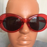 Нови Дамски Слънчеви Очила Червени Черни Прозрачни Кръгли Ретро Модел Модерни , снимка 7 - Слънчеви и диоптрични очила - 44448902
