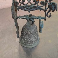 Стара бронзова камбана за врата#2, снимка 5 - Антикварни и старинни предмети - 44476197