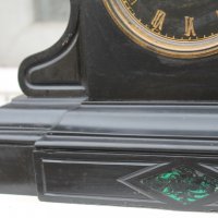 Каминен френски мраморен часовник , снимка 2 - Антикварни и старинни предмети - 35631412