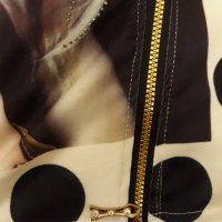 Секси тениска био памук, стилен принт с камъни, златни ципове с ефектни катарами за завършек, дишаща, снимка 12 - Тениски - 37416475