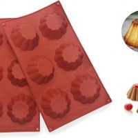 6 кошнички капсули купички силиконов молд форма за кексчета мъфини пудинг крем десерти и др, снимка 2 - Форми - 40199963