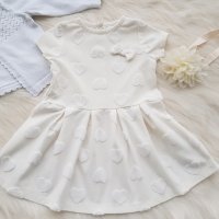 Бяла рокля за бебе на 6 месеца, снимка 5 - Бебешки рокли - 32005158