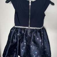 Детска тъмно синя  Н&М коледна рокля и за фотосесия, снимка 3 - Детски рокли и поли - 42640264