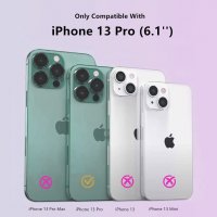 Нов Защитен калъф за телефон iPhone 13 Pro 6.1 инча Айфон Розов кейс, снимка 2 - Калъфи, кейсове - 34917328