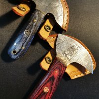 сарашки нож за кожа дамаска стомана, снимка 5 - Други инструменти - 31403013