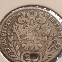 Сребърна монета 20 кройцера 1775г. Кремниц Римска империя , снимка 8 - Нумизматика и бонистика - 42871577