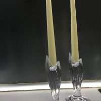 Кристални свещници с маркировка, снимка 9 - Декорация за дома - 42660241