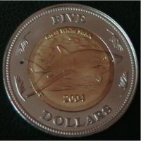 5 долара 2004, Кокосови острови, снимка 1 - Нумизматика и бонистика - 38682678