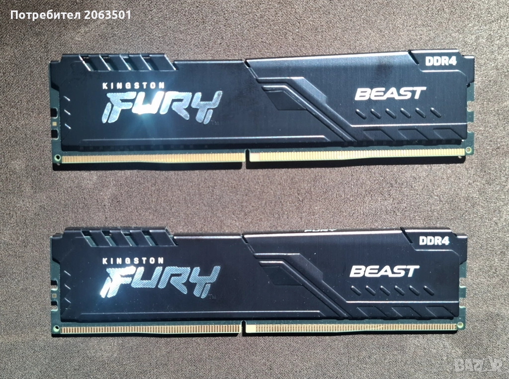RAM памет Kingston Fury Beast 16GB 2666MHz DDR4, снимка 1