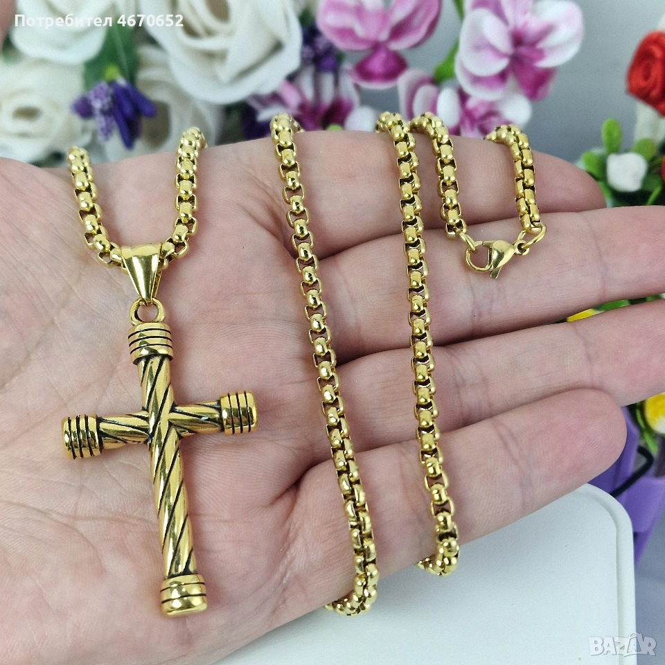 Мъжко колие „Кръст – класически“, снимка 1