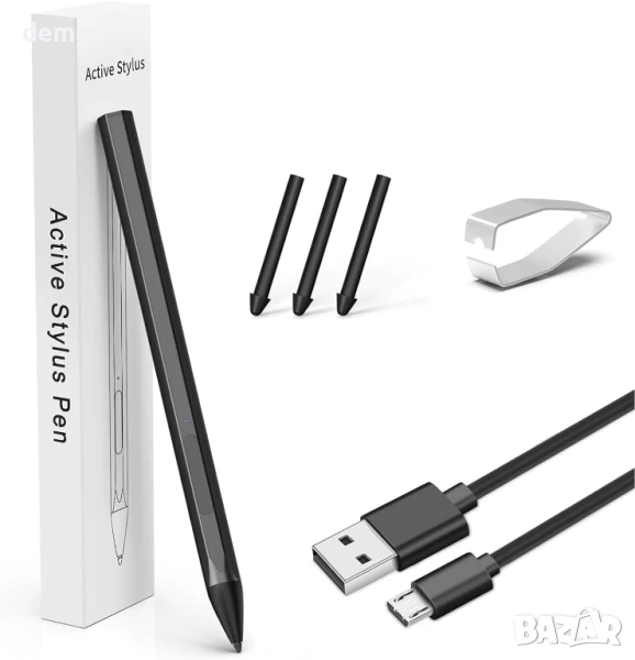Стилус MAYDORHER за Microsoft Surface Pro 11/10/9/X/8/7/6/5/4/3, черен, снимка 1
