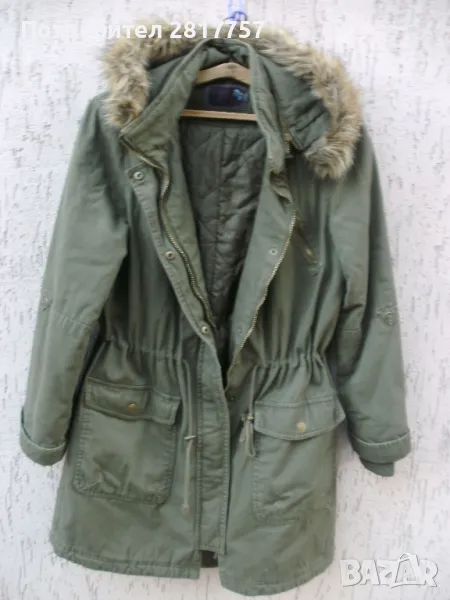 Дамско, зимно, дълго яке с качулка !, снимка 1