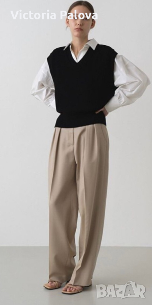 Стилен дълъг елек  меринос, снимка 1