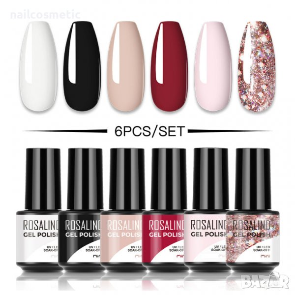 UV&LED ГЕЛ ЛАК 6 ЦВЯТА КОМПЛЕКТ - 144SL, снимка 1