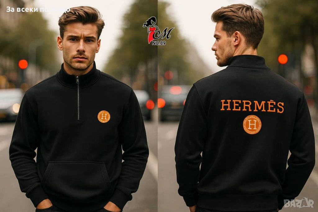 Hermes Мъжка Блуза С Дълъг Ръкав Хермес - Налични Различни Цветове Код SK481, снимка 1