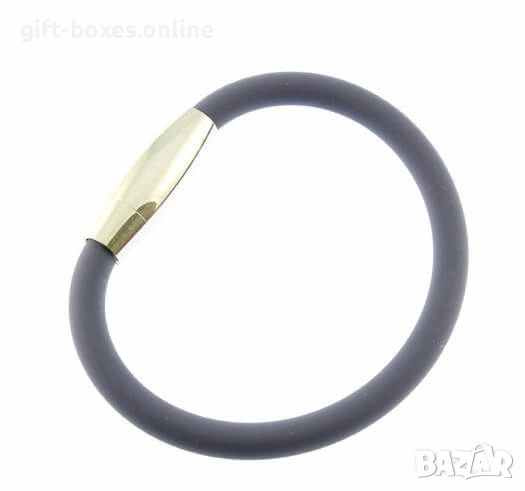 Силиконова гривна със стоманени елементи, снимка 1