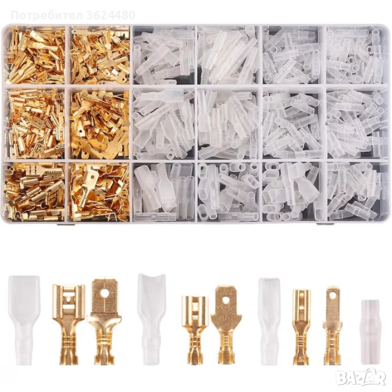 КОМПЛЕКТ ОТ 600 БРОЯ КАБЕЛНИ ОБУВКИ И ИЗОЛАТОРИ 4398, снимка 1