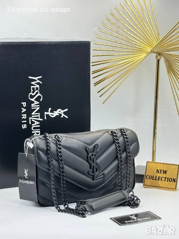 Black Weekend💯✅🖤Yves Saint Laurent Дамска Черна Чанта С Дръжка Синджир Код A1200, снимка 1