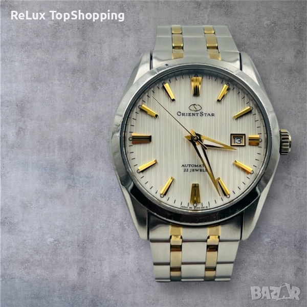 ORIENT STAR Standard-Date Collection Automatic White Dial Two Tone, снимка 1