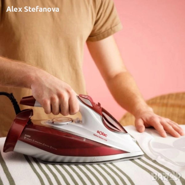 Ютия Solac Optima Relieve 3100 – 3100W, 220 g/min парен удар, 50 g/min пара, 350 ml, керамична плоча, снимка 1