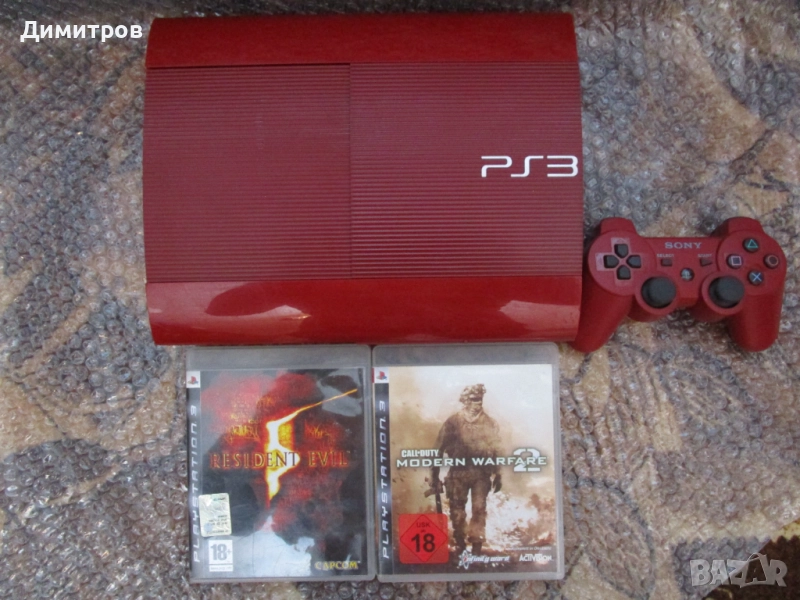 Playstation 3 Superslim RED-500GB-Limited Edition, снимка 1
