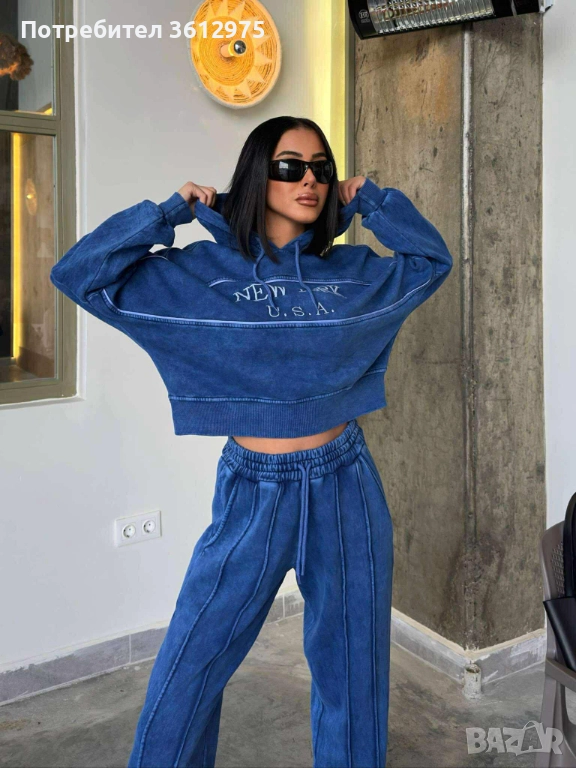 Дамски син комплект , снимка 1