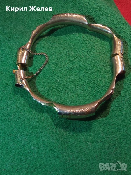 ВИНТИДЖ СТАРА РЕТРО АРТ СТОМАНЕНА ДЪЛБОКО ПОСРЕБРЕНА АРТ ГРИВНА МАЙСТОРСКА ИЗРАБОТКА АНГЛИЯ 25200, снимка 1