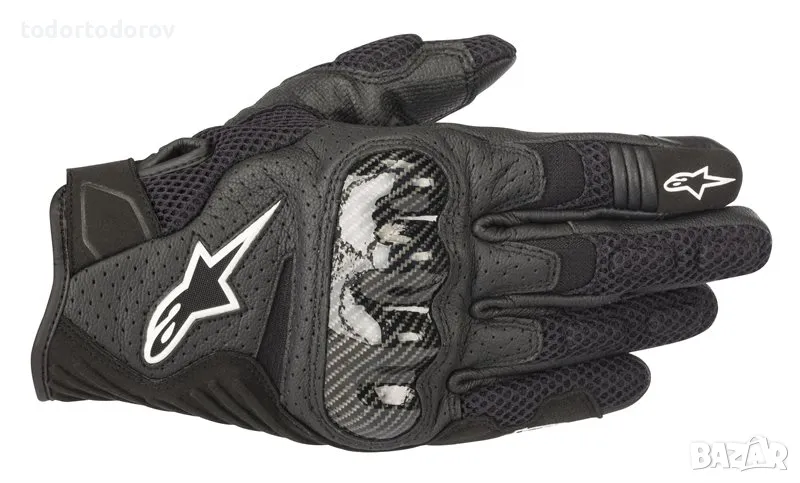 Топ Цена Мото ръкавици за мотор ALPINESTARS SMX-1 AIR V2 BLACK/BLACK, снимка 1