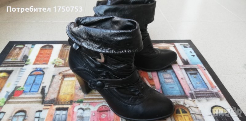 Елегантни дамски боти естествена кожа, снимка 1