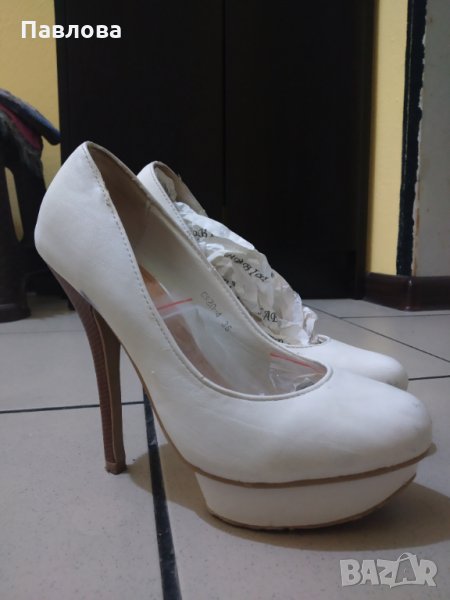 Бели елегантни обувки, снимка 1