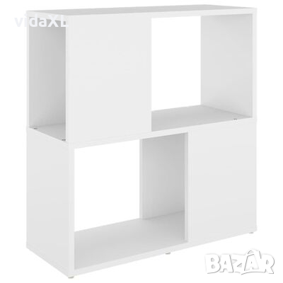 vidaXL Шкаф библиотека, бял, 60x24x63 см, ПДЧ（SKU:809062, снимка 1