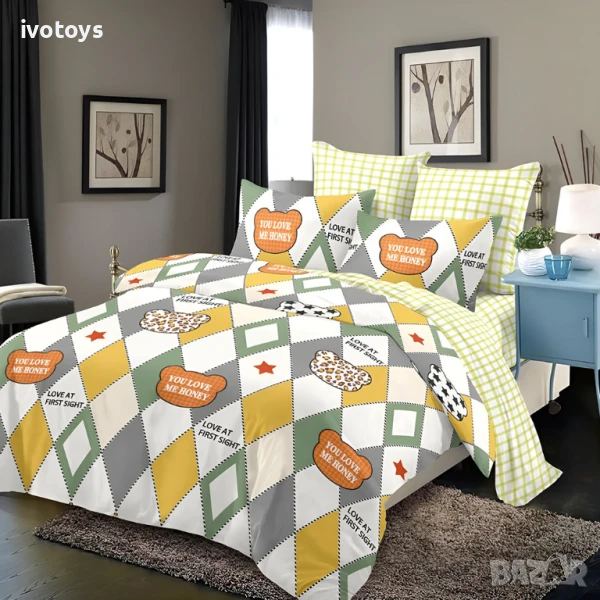 Двулицево спално бельо, 6 части - Модел WS17861, снимка 1