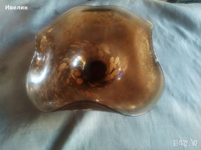 стъклена купа,фруктиера арт деко, снимка 1