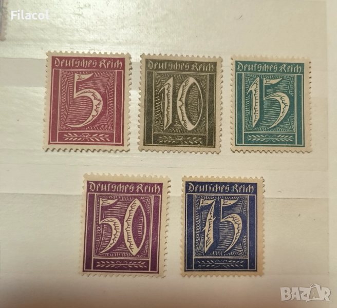 Германия райх 1921 - Нови ежедневни марки, снимка 1