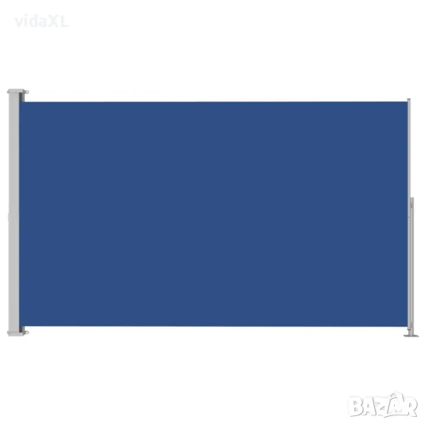 vidaXL Прибираща се дворна странична тента, 180x300 см, синя（SKU:313403）, снимка 1