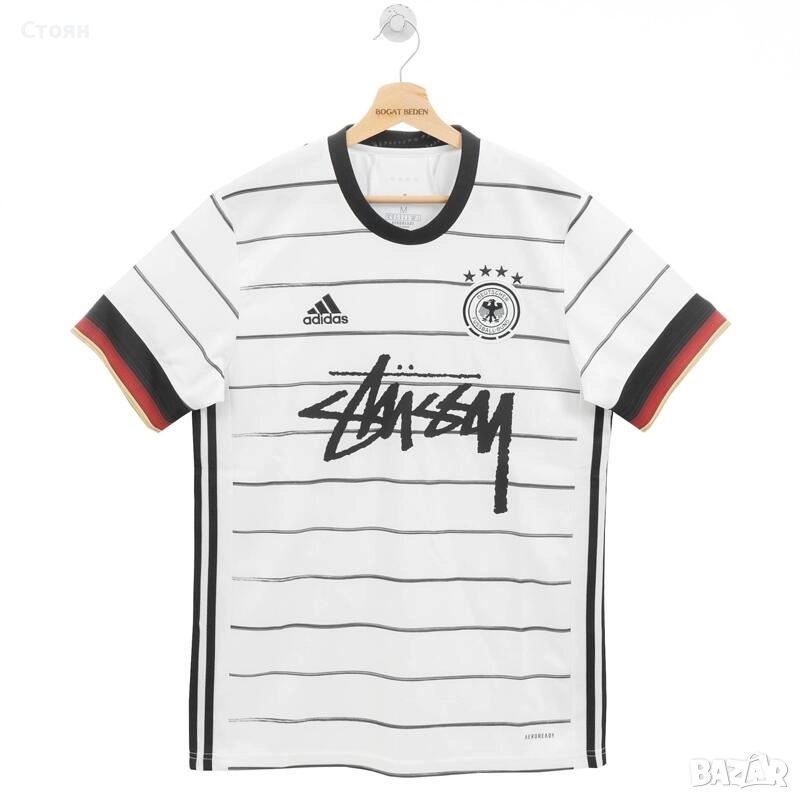 Reworked Stussy Adidas Germany Jersey, снимка 1