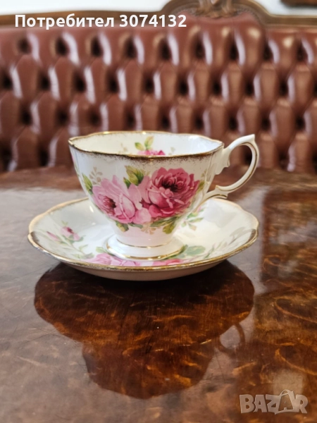 Колекционерска чаша за кафе от костен порцелан, снимка 1