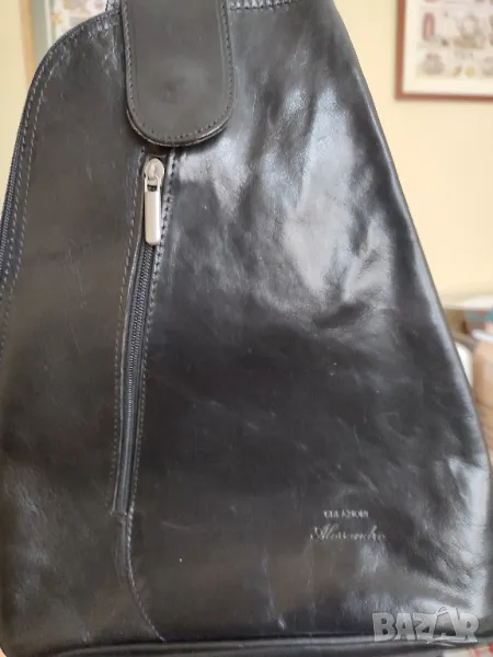 кожена италианска раница бранда alessandro кожена чанта Италия the bridge, снимка 1