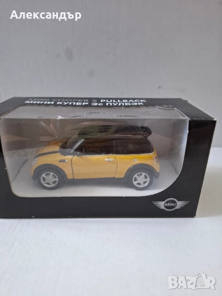Модел на автомобил Mini Cooper s мащаб 1:36 като нов, снимка 1