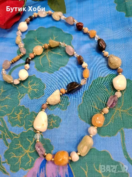 Винтидж гердан от полускъпоценни  камъни , снимка 1