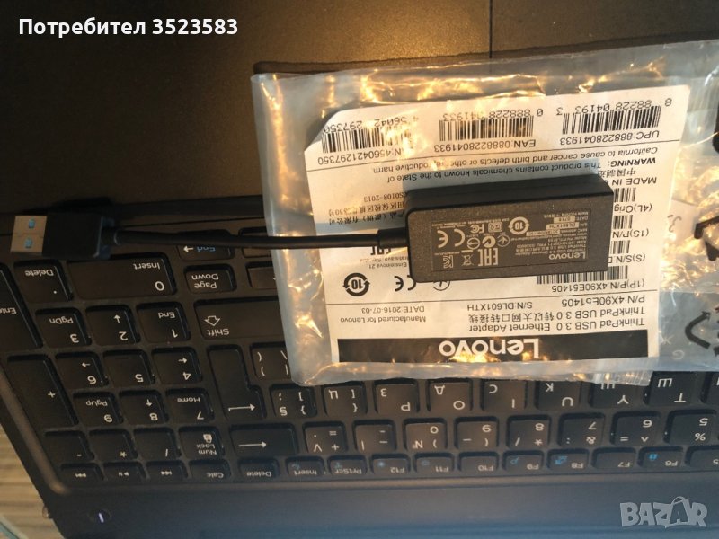 Think pad USB 3.0 Ethernet Adapter, снимка 1