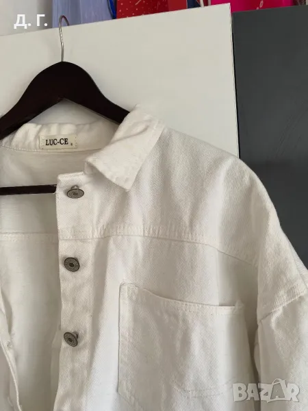 Бяло дънково яке, снимка 1