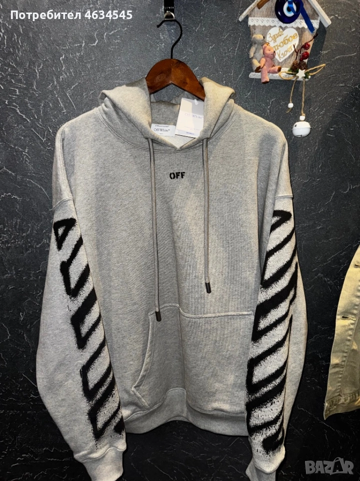 ЧИСТО НОВ 100% ОРИГИНАЛЕН Off-White Spray Can Arrow Hoodie, снимка 1