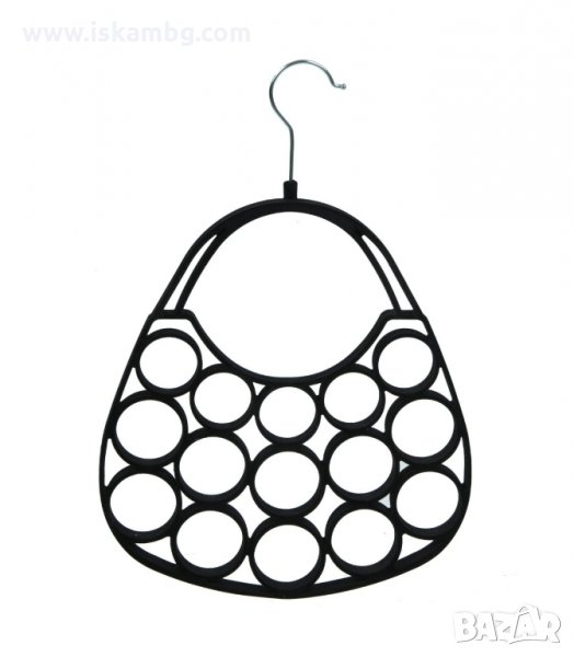 ЗАКАЧАЛКА ЗА ШАЛОВЕ - ТИП "КОШНИЦА" В ЧЕРЕН ЦВЯТ - код 1166712, снимка 1